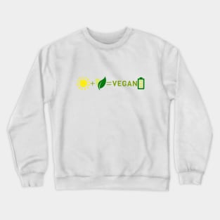 Sunshine + Plants = Vegan Power Crewneck Sweatshirt